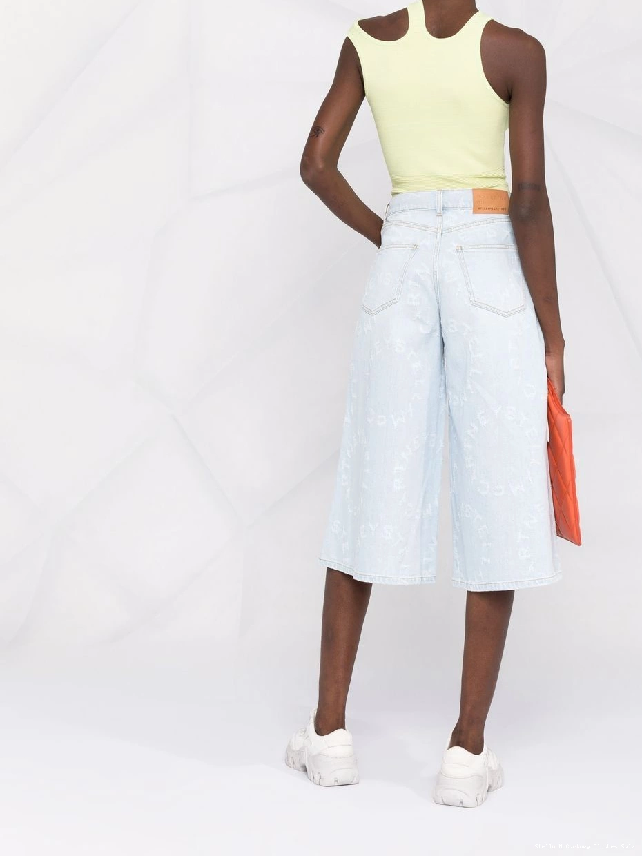 Affordable denim distressed Stella Women culottes McCartney Logo Stella 0716